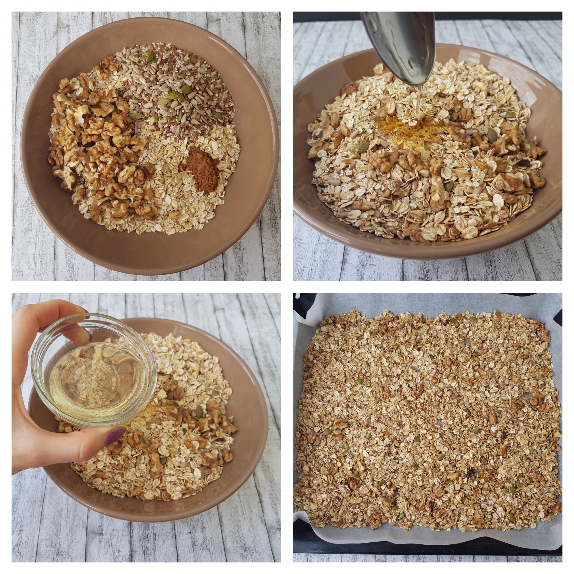 granola cu seminte si nuca
