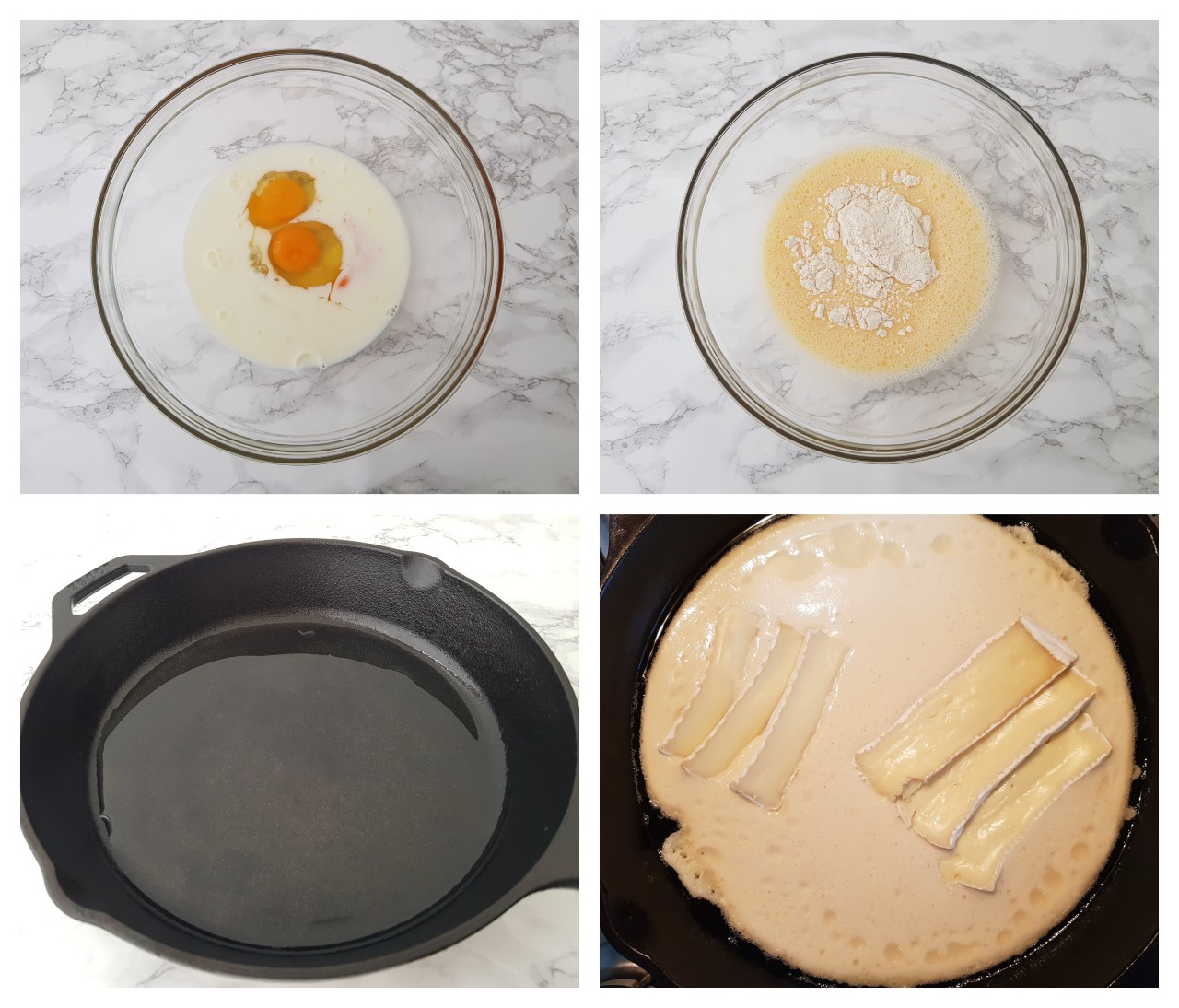 Dutch Baby Pancake cu Brie si Camembert - foodieopedia